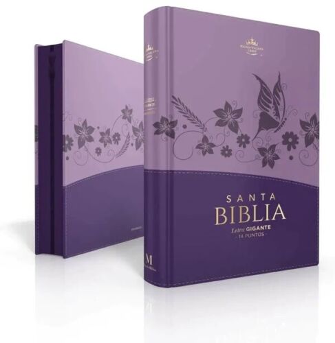 Biblia Reina Valera 1960 068 Czti Lgi 14P 14X21 Lila/Lila Con Flores