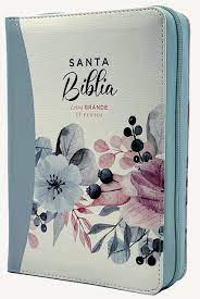 Biblia Reina Valera 1960 Letra Mayor Cierre PJR Azul