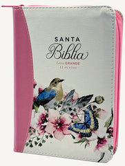 Biblia Reina Valera 1960 Letra Mayor Cierre PJR Rosa