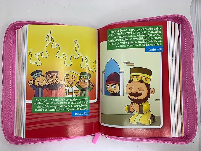 Biblia Reina Valera 1960 · 17x12 cm · Letra 10 pt · Con cierre · Colección Mi Gran Viaje tapa imitación piel rosa