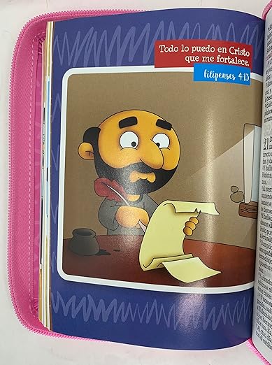 Biblia Reina Valera 1960 · 17x12 cm · Letra 10 pt · Con cierre · Colección Mi Gran Viaje tapa imitación piel rosa