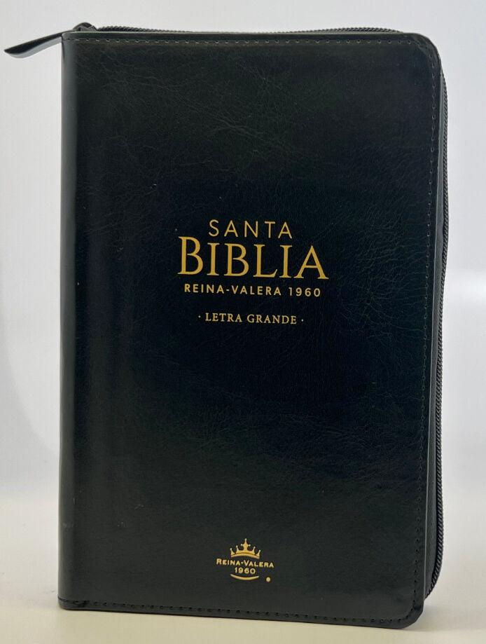 Biblia Reina Valera 1960 Letra Grande Cierre PJR Negro