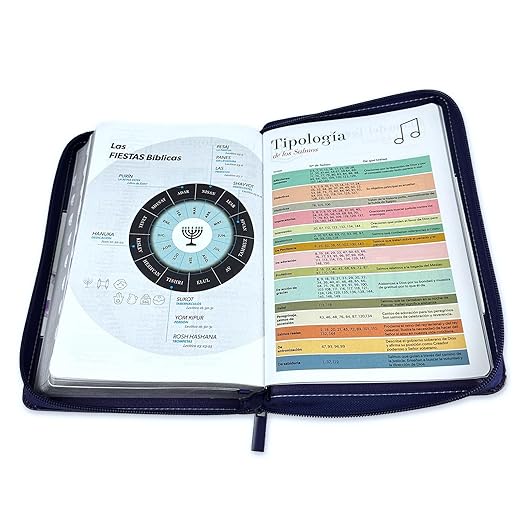 Biblia Reina Valera 1960 · 13,8x21,2 cm · Letra grande 12,5 pt · Con cierre e índice · Diseño tricolor lila con flores