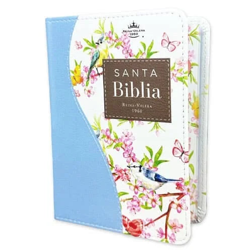 Biblia Reina Valera 1960 · 10x14 cm · Letra pequeña 8,5 pt · Con cierre · Tapa imitación piel · Colección Renovación turquesa