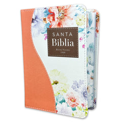 Biblia Reina Valera 1960 · 10x14 cm · Letra pequeña 8,5 pt · Con cierre · Tapa imitación piel · Colección Renovación coral