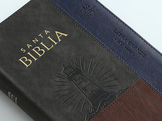 Biblia Reina Valera 1960Concordancia Cierre Indice Letra Grande Inspiracion Marrón/Gris/Azul