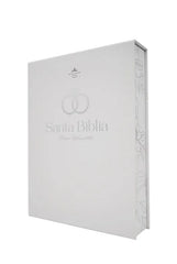 Biblia Reina Valera 1960 065Cti L 12P 14X21 Pjr Especial De Bodas Blanco Canto Plateado Con Índice Y Caja De Lujo