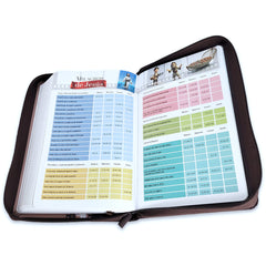 Biblia Reina Valera 1960 065Cz Lg 12P 14X21 Héroes Imitación Piel Café/Café Con Cierre