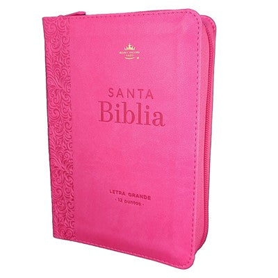 Biblia Reina Valera 1960 045Cz L 12P 11X16Cm Pjr I/Piel Fucsia Floral