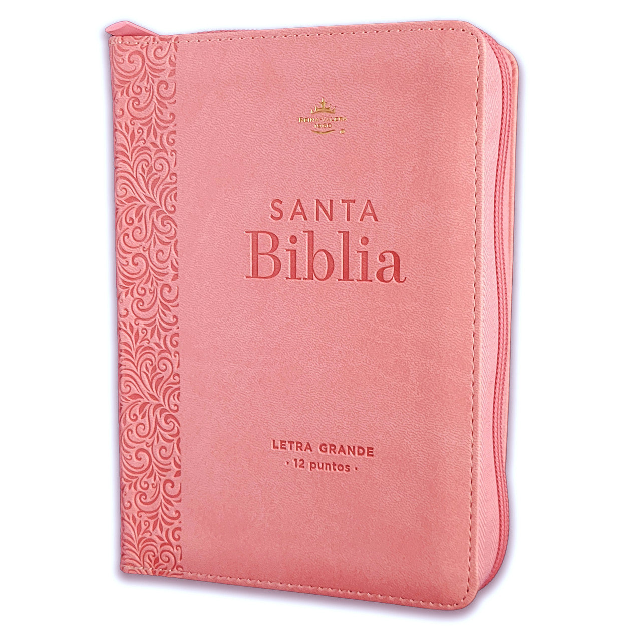 Biblia Reina Valera 1960 045Cz L 12P 11X16Cm Pjr I/Piel Rosa Floral