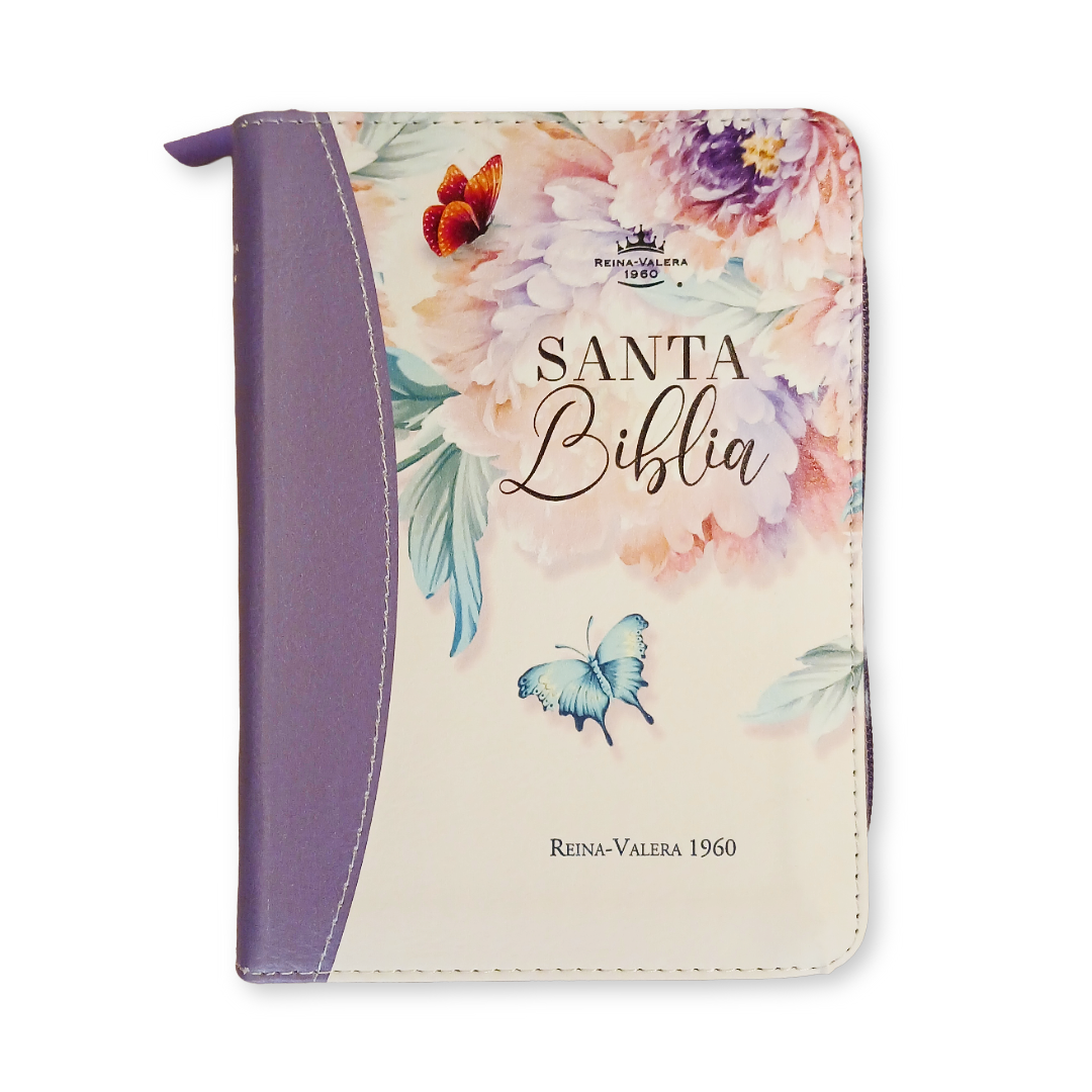 Biblia RVR60 025czti PJR CP jardín lila
