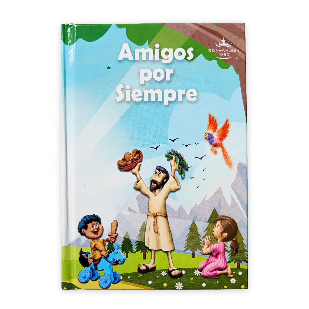 Biblia Reina Valera 1960 tapa dura "Amigos por Siempre" colores variados