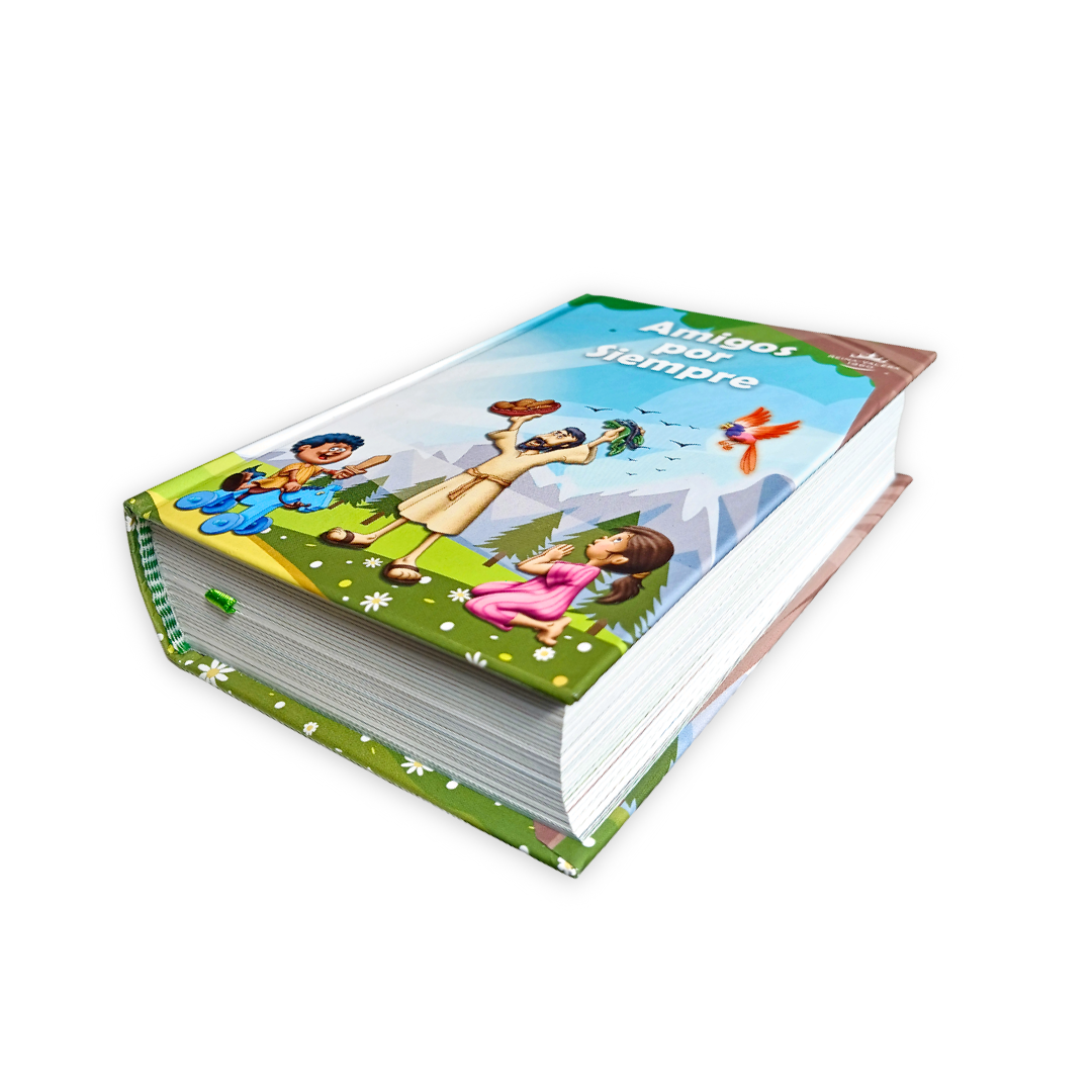 Biblia Reina Valera 1960 tapa dura "Amigos por Siempre" colores variados