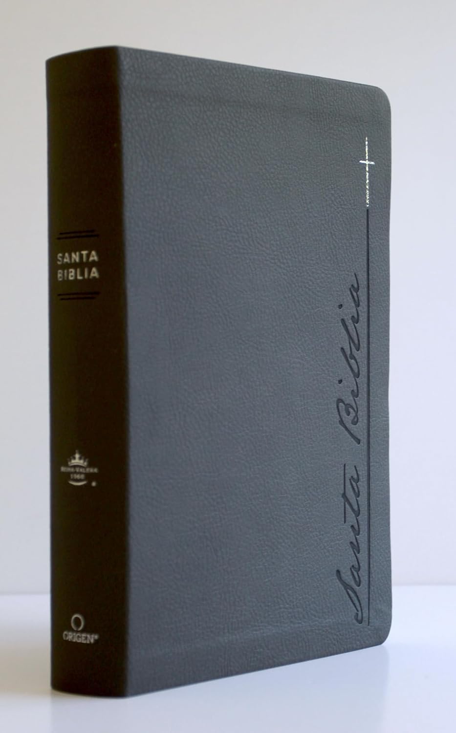 Biblia Reina-Valera 1960, Letra 14 Pt, 14×21, Palabras De Jesús En Rojo, Concordancia, Tapa PU, Gris
