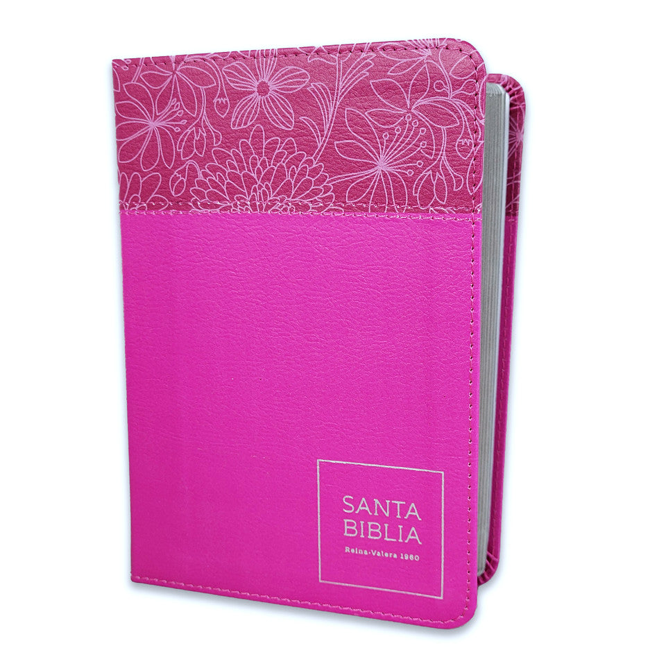 Biblia Reina Valera 1960 045C L 12P 13X18 Pjr Rosa/Rosa Flores