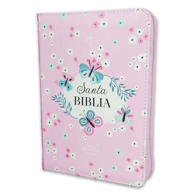 Biblia Reina Valera 1960 045Czti L 10P 13X18 Pjr Mariposas Y Flores