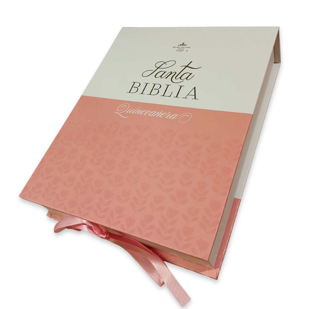 Biblia Reina Valera 1960 045Cti L 10P 11X16 Quinceañera Rosa/Blanco