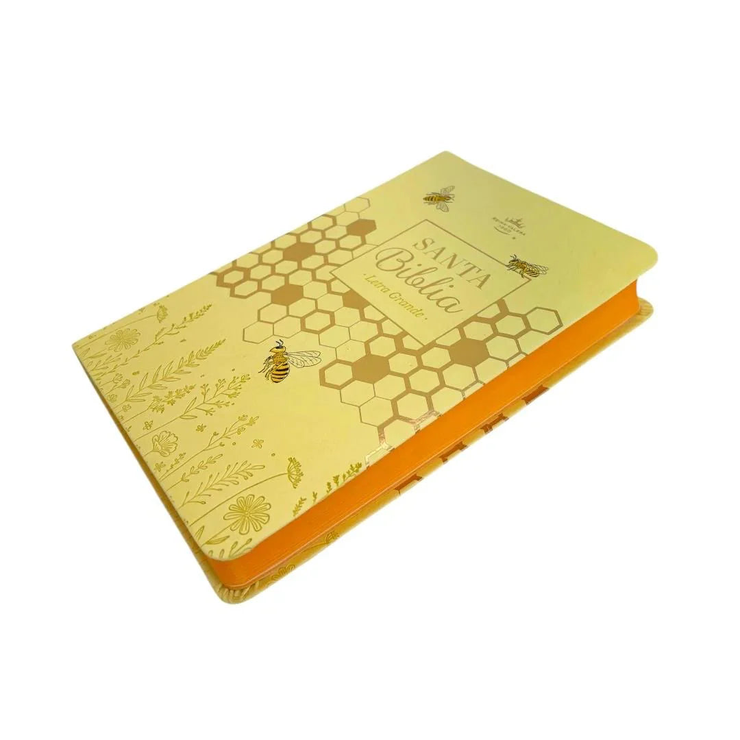 Biblia Reina-Valera 1960 062 Concordancia, Palabras De Jesús En Rojo, Letra 11 Pt, 13,8×21, Amarillo, Abejas