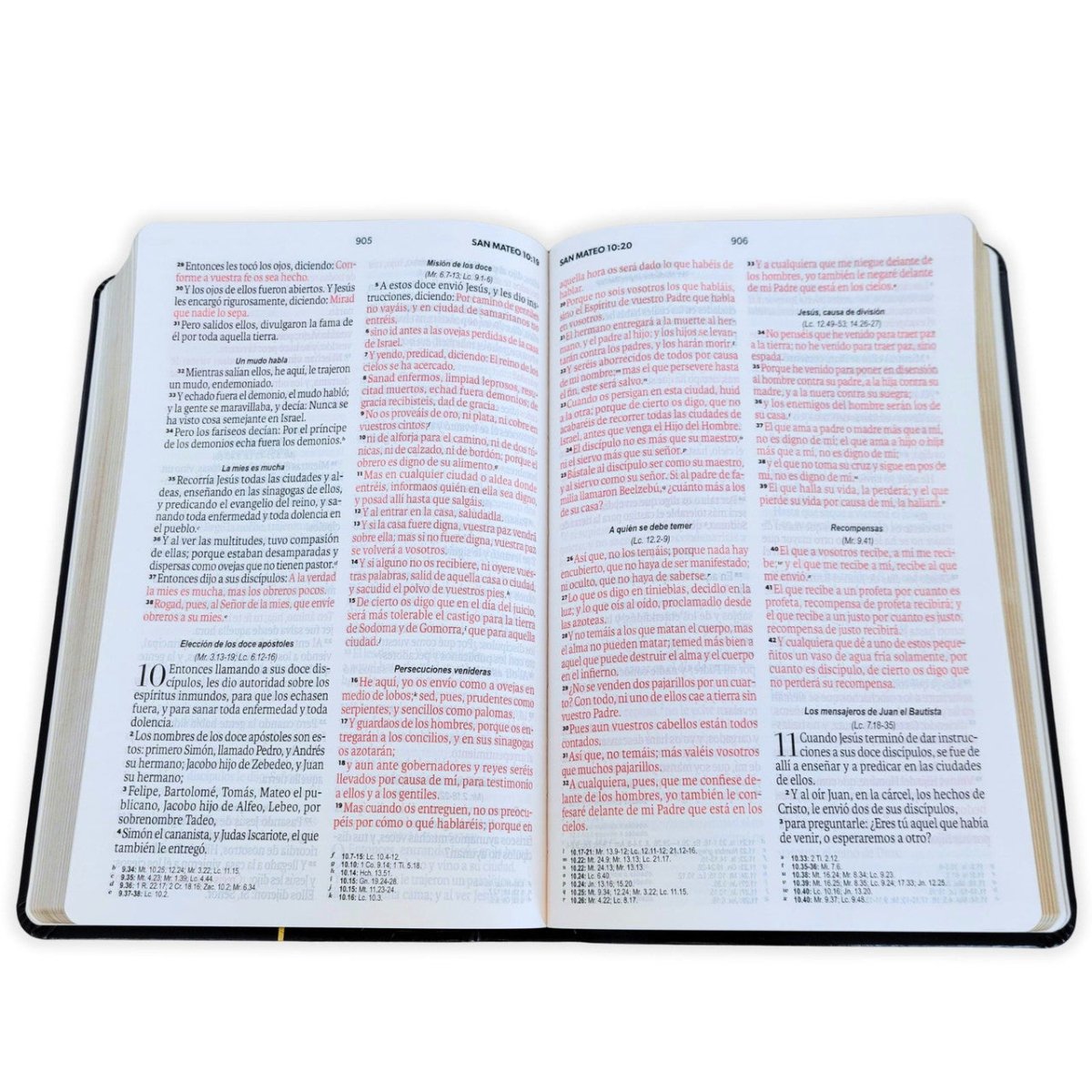 Biblia Reina-Valera 1960 062 Concordancia, Palabras De Jesús En Rojo, Letra 11 Pt, 13,8×21, Negro, Geométrico