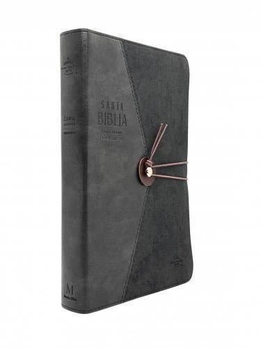 Biblia Reina Valera 1960 Vintage – Con Concordancia – Letra 11 pts – 14x21 cm – Tapa PU – Gris/Negro