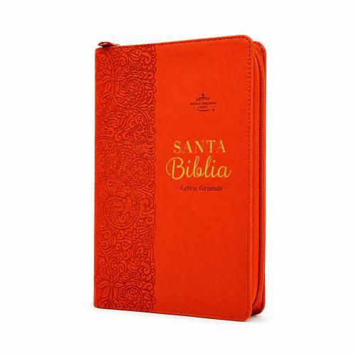 Biblia Reina Valera 1960 – Con Concordancia – Letra 11 pts – 16x23 cm – Palabras de Jesús en Rojo – Cierre – Coral Delicado