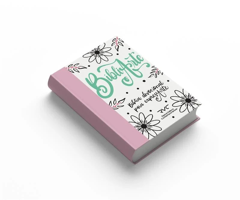 Biblia Arte Reina Valera Contemporánea – Tapa Tela Rosa, Concordancia, 18 x 24 cm, Letra 11 Puntos