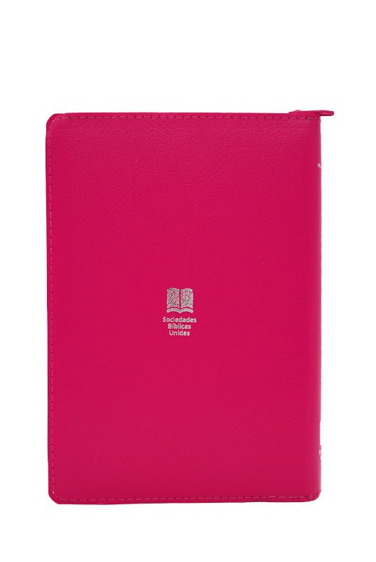 Biblia Reina Valera 1960 – Tapa Imitación Piel Covertext Rosa, con Cierre, Concordancia, Palabras de Jesús en Rojo, con Índice, 14 x 20 cm, Letra 12 Puntos