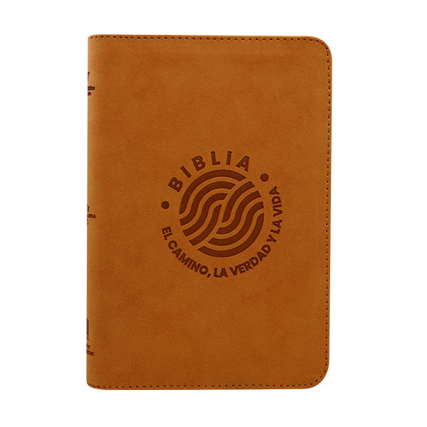 Biblia Reina Valera 1960 – 066 – Letra 12 pts Grande – 13,5x21 cm – Palabras de Jesús en Rojo – Tapa PU – El Camino, la Verdad y la Vida – Marron