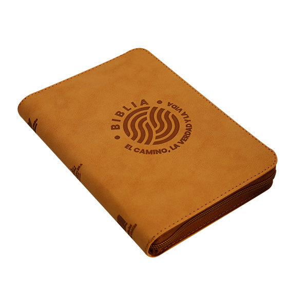 Biblia Reina Valera 1960 – 066 – Letra 12 pts Grande – 13,5x21 cm – Palabras de Jesús en Rojo – Tapa PU – El Camino, la Verdad y la Vida – Marron