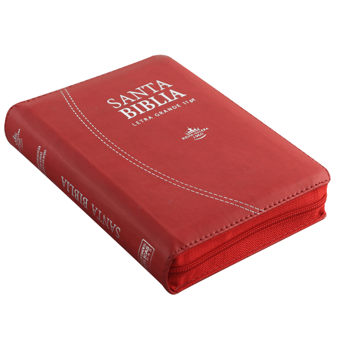 Biblia Reina Valera 1960 Letra Mayor 11 puntos Cierre Indice Tapa Pu Rojo