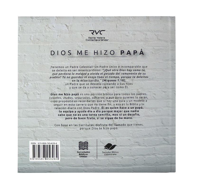 Biblia Reina Valera Contemporánea – 373 – Letra 8 pts – 21x21 cm – Dios Me Hizo Papá – Gris