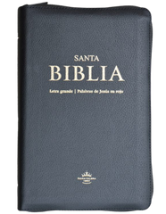 Biblia Reina Valera 1960 Letra Grande PJR Concordancia Cierre Tapa Plastico Negro