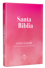 Biblia Reina Valera 1960 Letra Grande Concordancia Tapa Dura Rosa Palabras Jesús en Cursiva