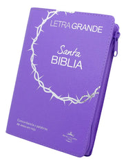 Biblia Reina Valera 1960 Letra 12p PJR cierre índice Covertex Lila