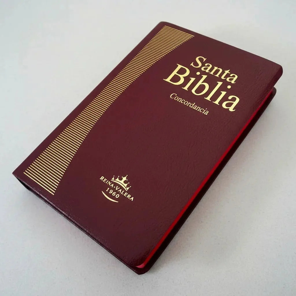 Biblia Reina Valera 1960 – Tapa Imitación Piel Bordó, Concordancia, 14 x 21 cm, Letra 9 Puntos