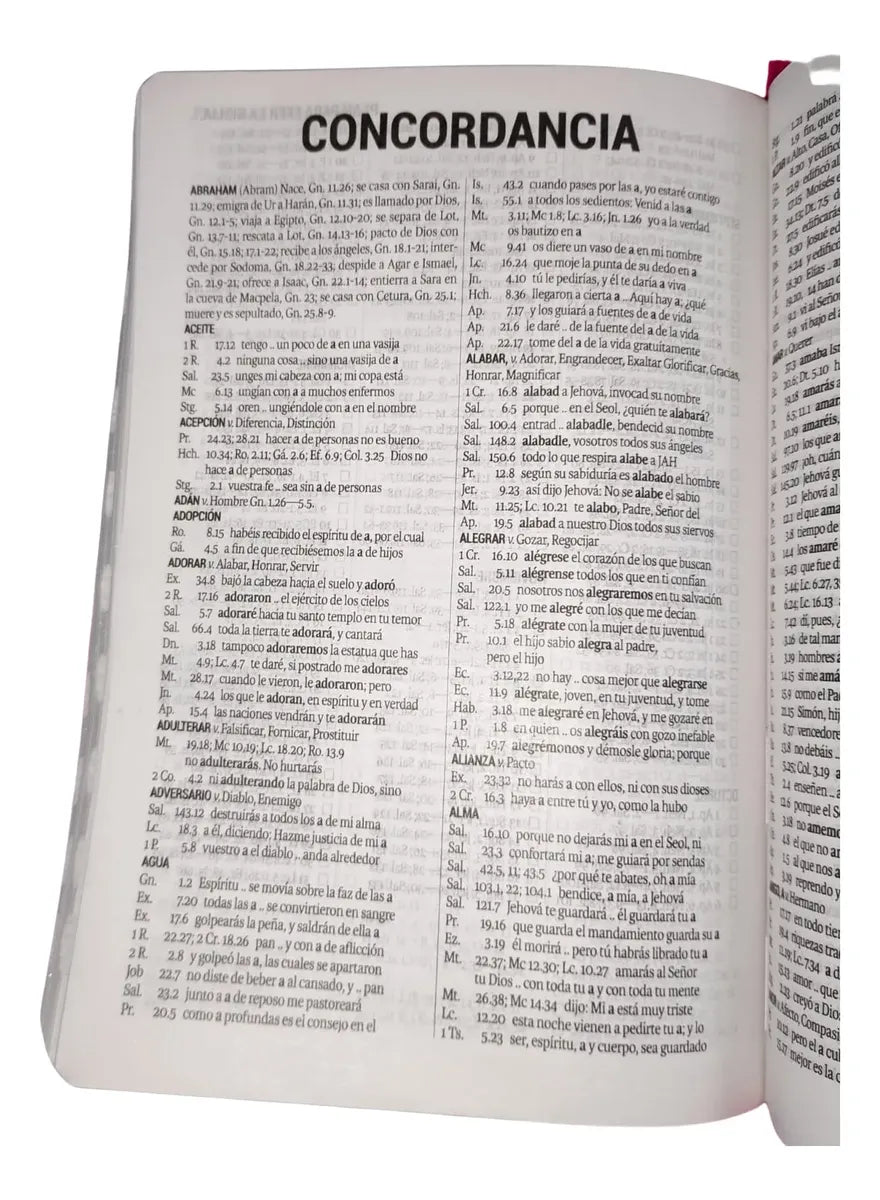 Biblia Reina Valera 1960 – Tapa Imitación Piel Covertext Lila, con Cierre, Concordancia, Palabras de Jesús en Rojo, con Índice, 14 x 20 cm, Letra 12 Puntos