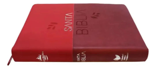 Biblia Reina Valera 1960 – 086 – Con Concordancia – Letra 12 pts – 17x23,5 cm – Palabras de Jesús en Rojo – Cierre con Índice – Tapa PU Cereza/Vino