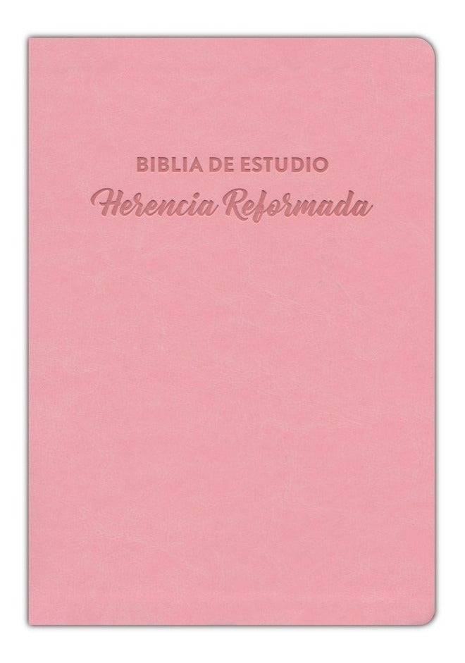 Biblia De Estudio Herencia Reformada Rosa Simil Piel