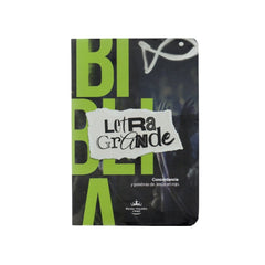 Biblia Reina Valera 1960 · 14x22 cm · Letra 12 pt · Letra grande · Negro y Verde