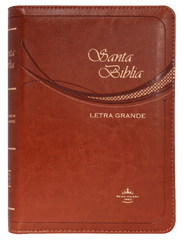 Biblia Reina Valera 1960 Letra Mediana Con Concordancia Con Cierre con Índice Color Café 11 x 16 cm
