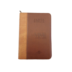 Biblia Reina Valera 1960 letra grande con cierre marron canto dorado