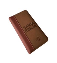 Biblia Reina Valera 1960 – 036 – Con Concordancia – Letra 8 pts – 8,5x16,5 cm – Palabras de Jesús en Rojo – Cierre con Índice – Tapa PU Marron