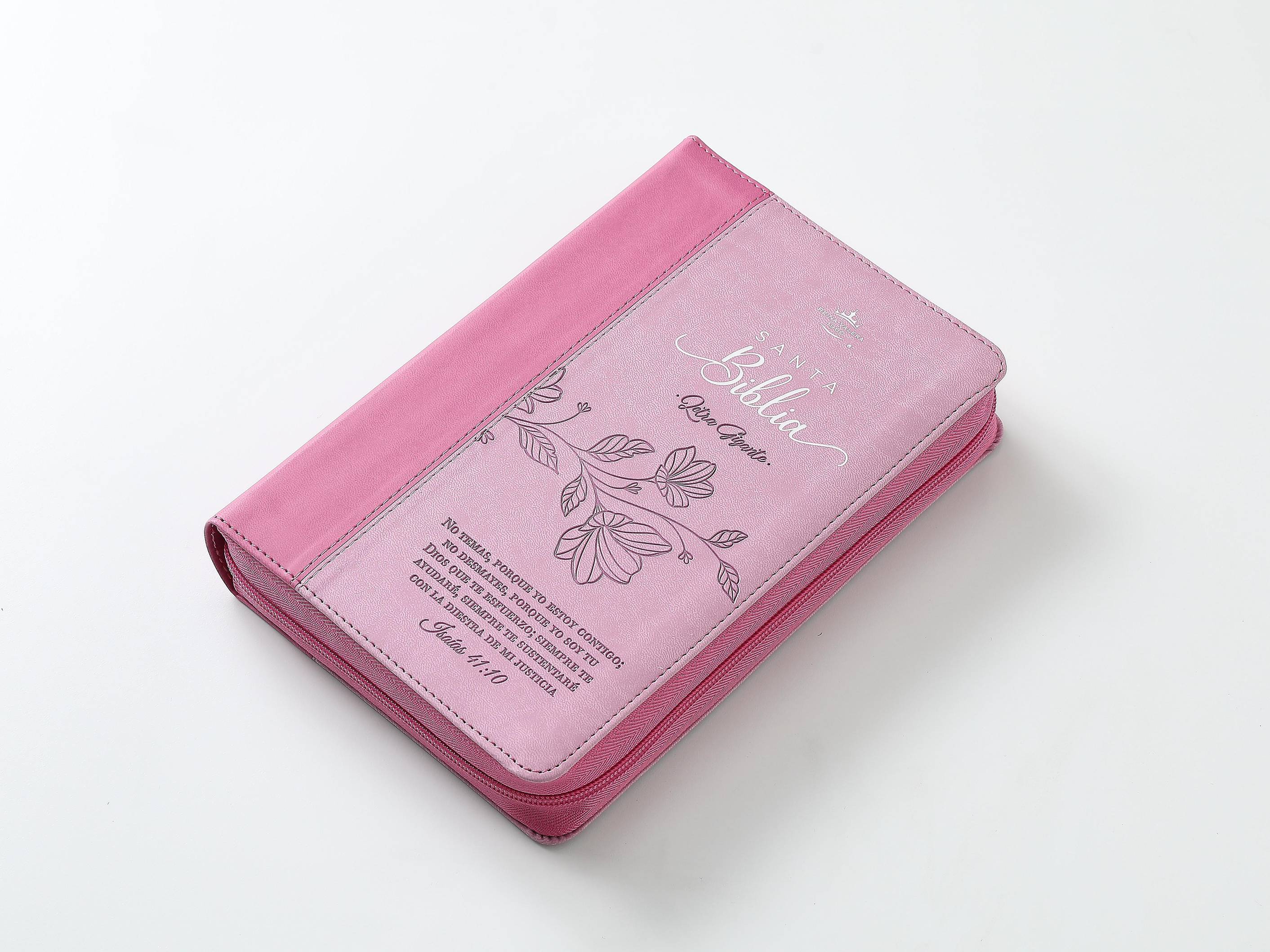 Biblia Reina Valera 1960 – 068 – Con Concordancia – Letra 14 pts – 14x21 cm – Cierre – Rosa – No Temas