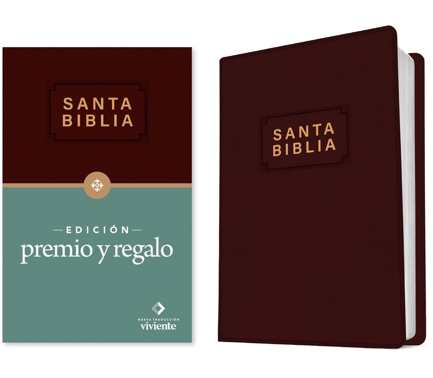 Biblia Nueva Traducción Viviente – Tapa Vinilo Bordo, Letra 7.25pt, 13.5x21.5 cm