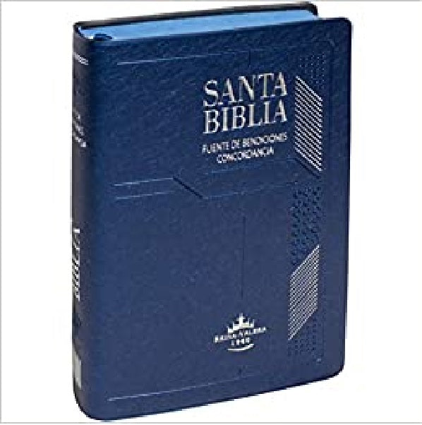 Biblia Reina Valera 1960 Mediana Promesas Concordancia Indice Vinil Azul