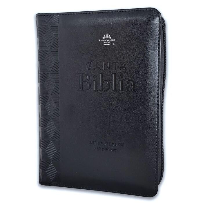 Biblia Reina Valera 1960 – 035 – Con Concordancia – Letra 12 pts – 13x18 cm – Cierre - Negro