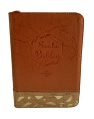 Biblia Reina Valera 1960 Cierre Naranja Beige Canto Dorado