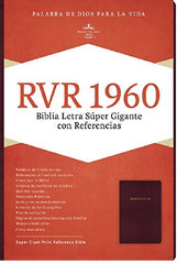 Biblia Reina Valera 1960 Super Gigante Piel Bordó