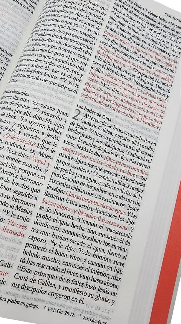 Biblia Reina Valera 1960 con Concordancia y Palabras de Jesús en Rojo – Tapa Dura Flores Naranja, Letra 10.5pt, 14x20 cm