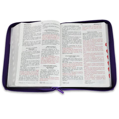 Biblia Reina Valera 1960 – 085 – Con Concordancia – Letra 15 pts – 17x25 cm – Cierre con Índice – Lila/Morado/Negro